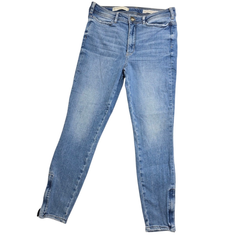 Pilcro‎ and the Letterpress Jeans Womens 30 High Rise Skinny Zip Ankle Moto Edgy